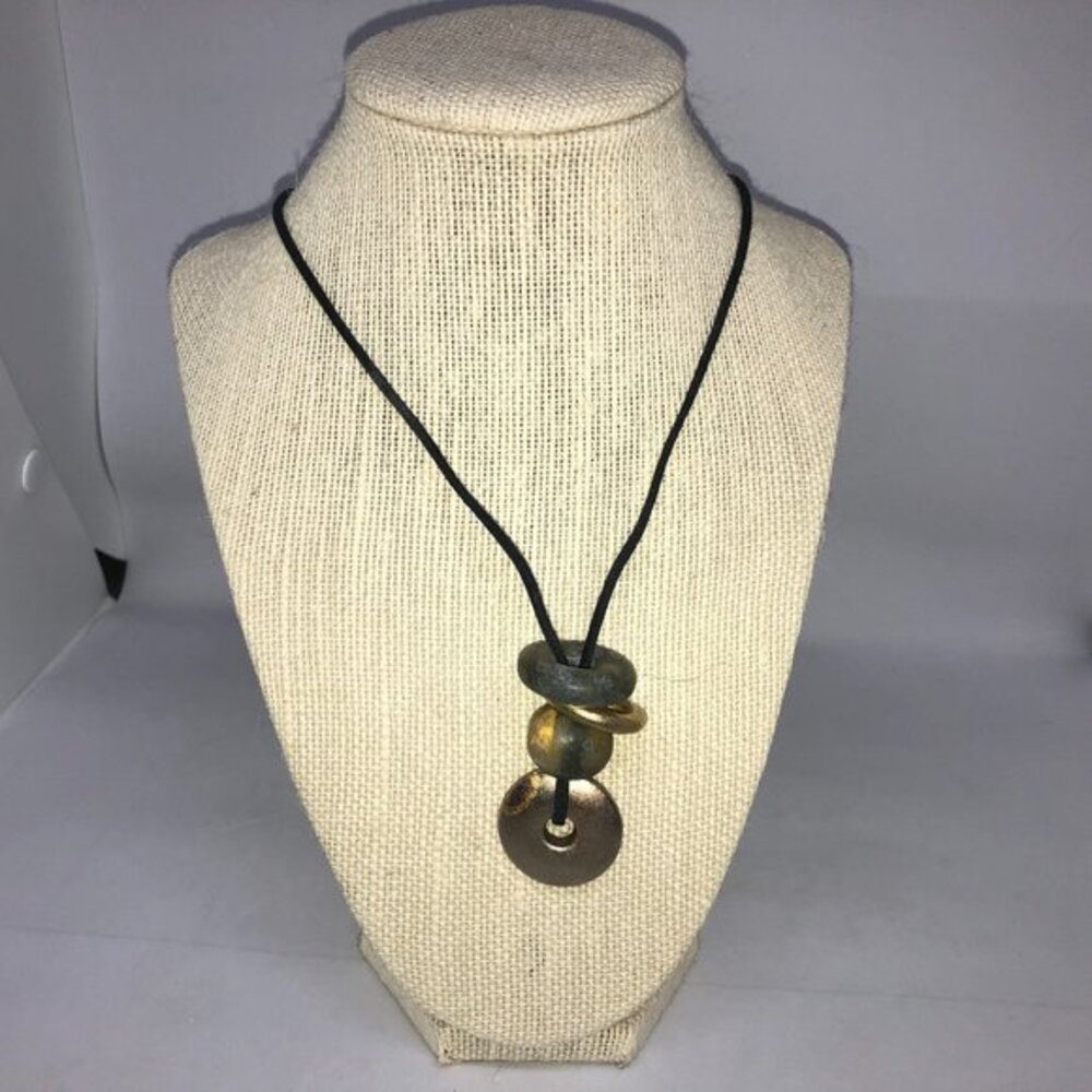 Harmony‎ Necklace w/beads on Black Cord